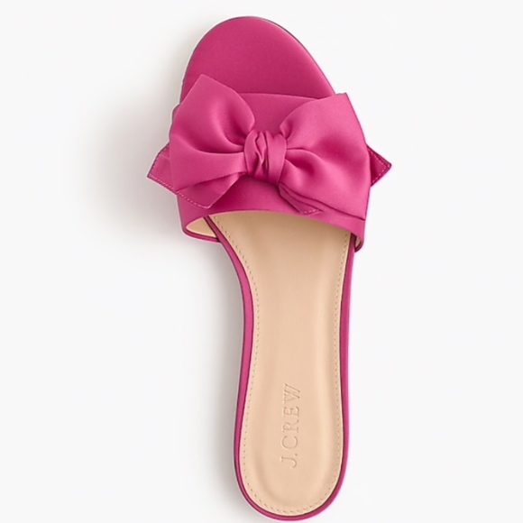 J. Crew Satin slide sandals with bow - Picture 2 of 3